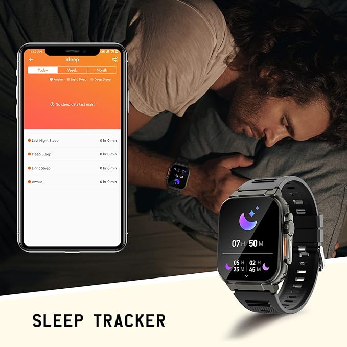 Smartwatch Ultra con Llamadas, 100+ Deportes, Música y Batería de 600 mAh
