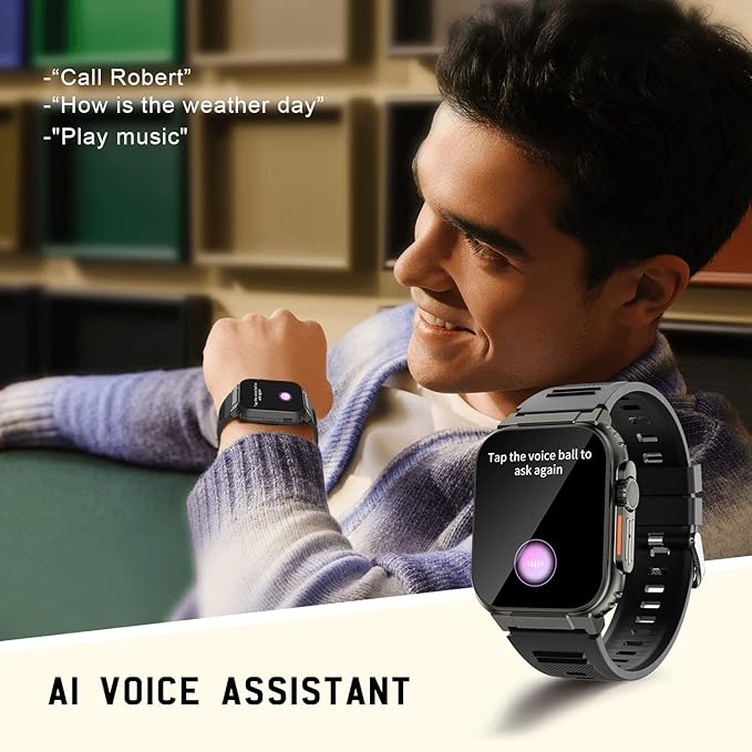 Smartwatch Ultra con Llamadas, 100+ Deportes, Música y Batería de 600 mAh