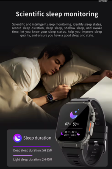 Smartwatch Ultra con Llamadas, 100+ Deportes, Música y Batería de 600 mAh