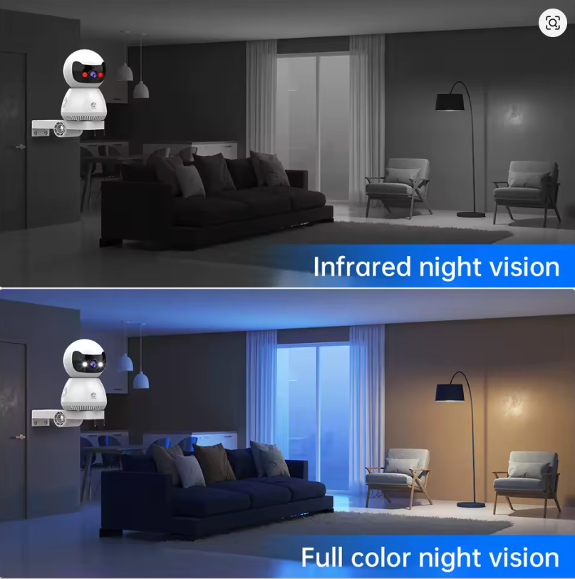 Cámara IP PTZ 5MP Jooan, monitor de bebé Wifi 5G, vigilancia inteligente con seguimiento automático y visión nocturna a color.