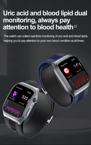 Reloj inteligente S15 con ECG, presión arterial, monitoreo de salud y pantalla AMOLED