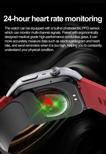 Reloj inteligente S15 con ECG, presión arterial, monitoreo de salud y pantalla AMOLED