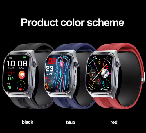 Reloj inteligente S15 con ECG, presión arterial, monitoreo de salud y pantalla AMOLED