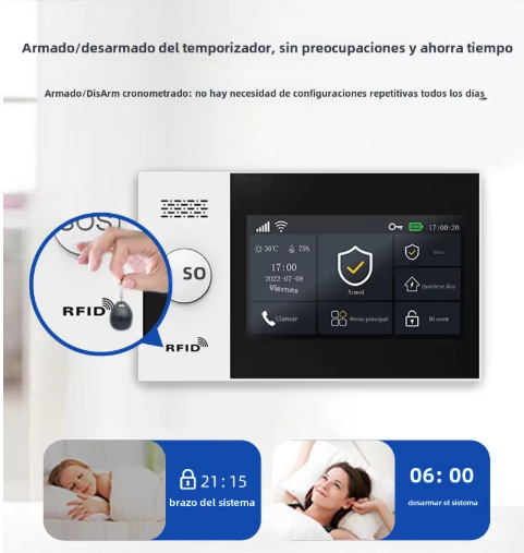 Sistema de alarma inalámbrico antirrobo para hogar con WiFi, Tuya 4G, ideal para casa, apartamento o oficina.