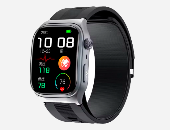 Reloj inteligente S15 con ECG, presión arterial, monitoreo de salud y pantalla AMOLED