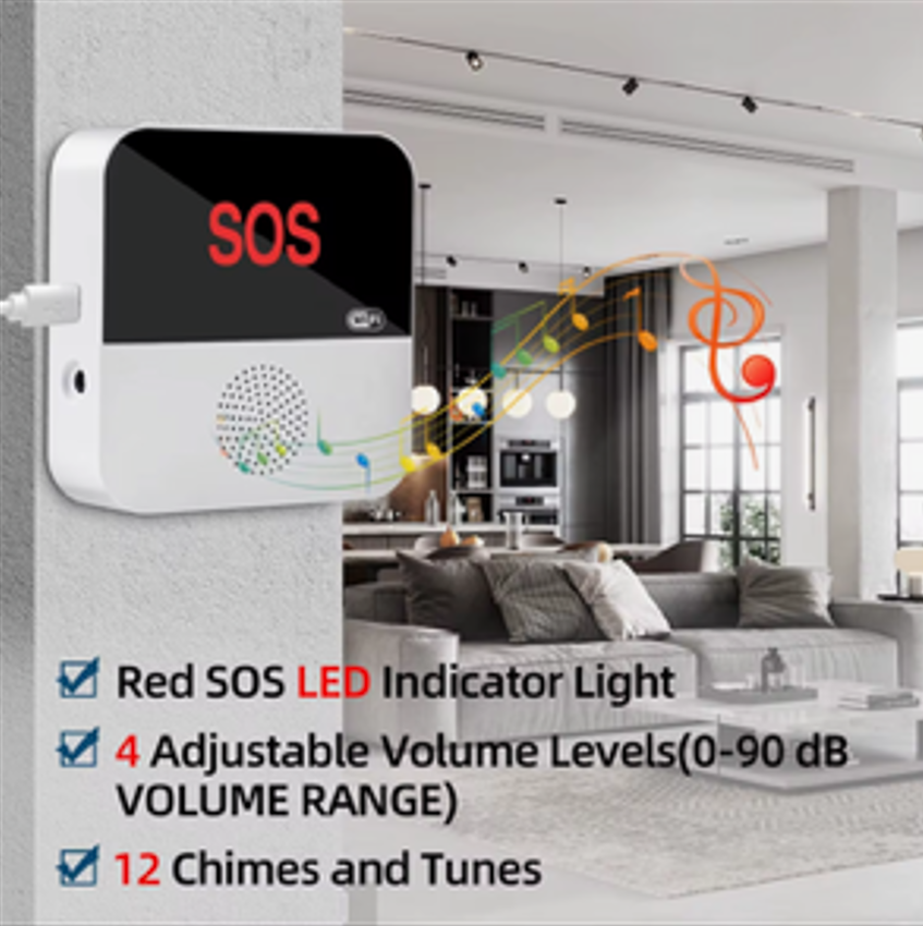 FD Sistema de Alerta Médica SOS Inalámbrico WiFi para Personas Mayores