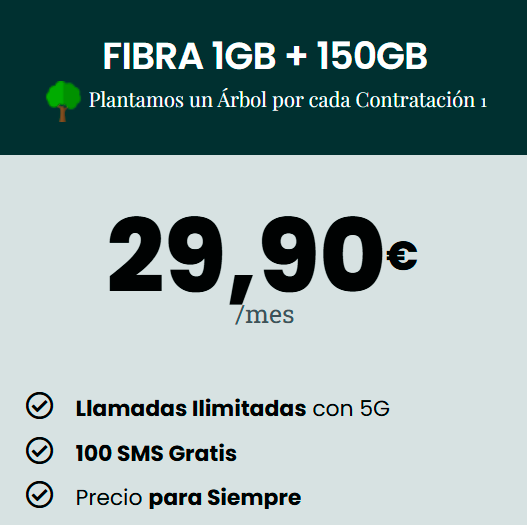 FIBRA 1GB + 150GB