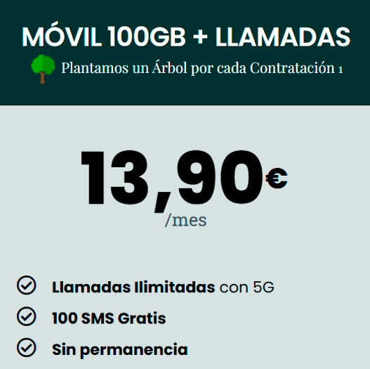 MÓVIL 100GB + LLAMADAS