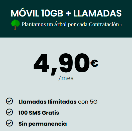 MÓVIL 10GB + LLAMADAS