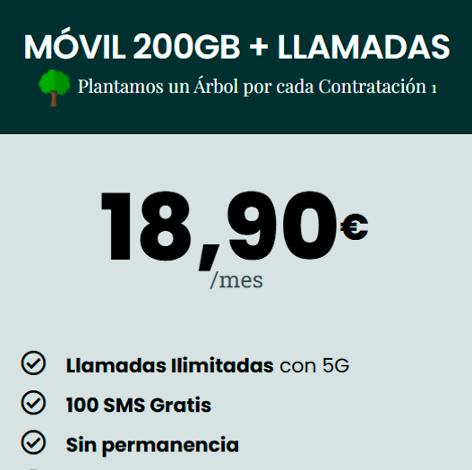 MÓVIL 200GB + LLAMADAS